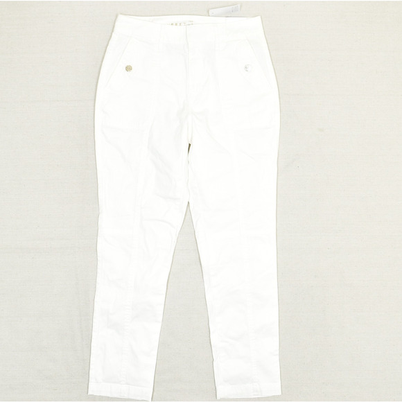 White House Black Market Denim - NEW White House Black Market Women's Pants Cotton White Size 0 High Rise Curvy